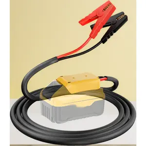 Jumper Cables with Adapter for Dewalt 20V Battery, 3.3FT 8AWG Portable Battery Dewalt Jumper Starter Automotive Booster Cables Power for Car Jump Starting Using Tool