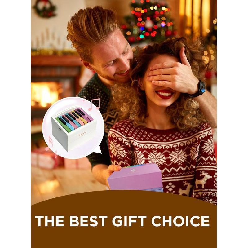 Playable Mini Piano Decor Set –  Music Calendar with 52 Sheet Music Cards & Reusable Note Cards, Creative Gift for Music Lovers