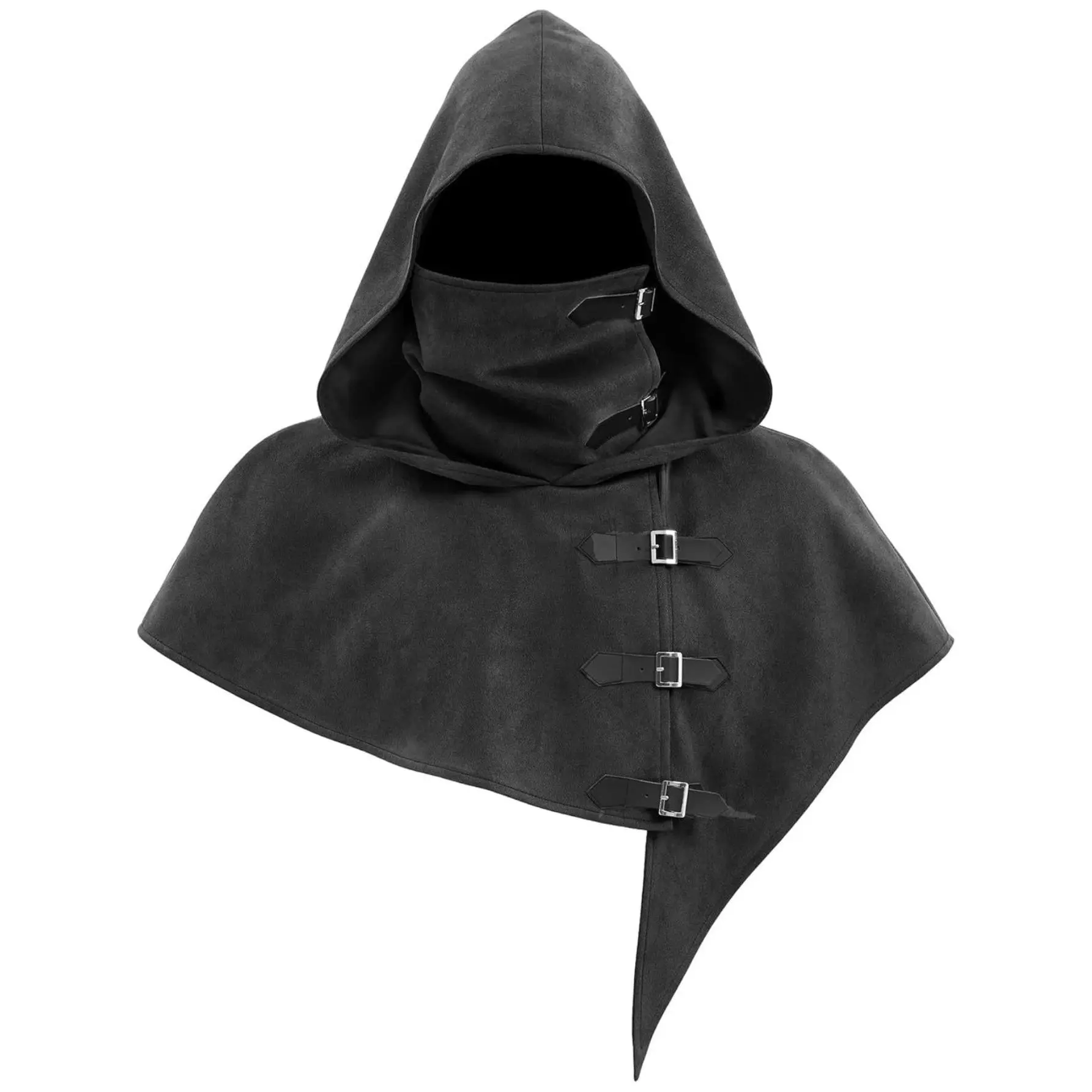 Medieval Assassin Hooded Cape, Halloween Cosplay Cloak for Wizard/Monk Costumes