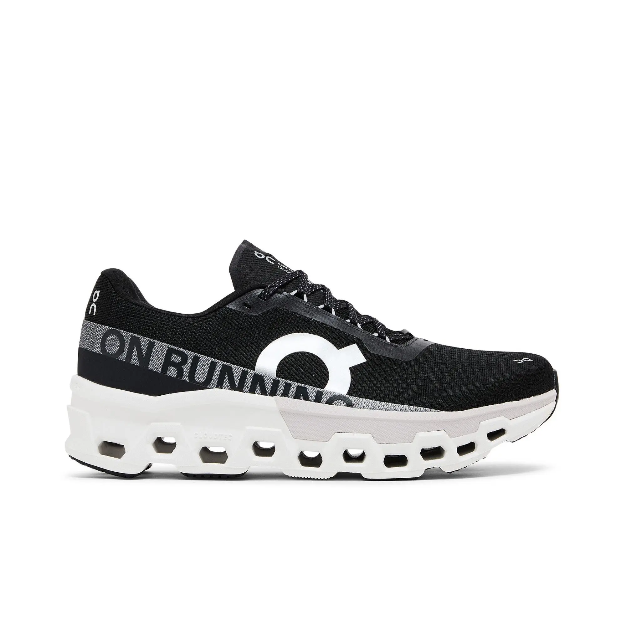 Cloudmonster 2 'Black Frost' Unisex Lace-Up Running Shoes - Model 3ME10121197, Black/Frost Mesh Upper, Cushioned Sole for Everyday Lifestyle Use