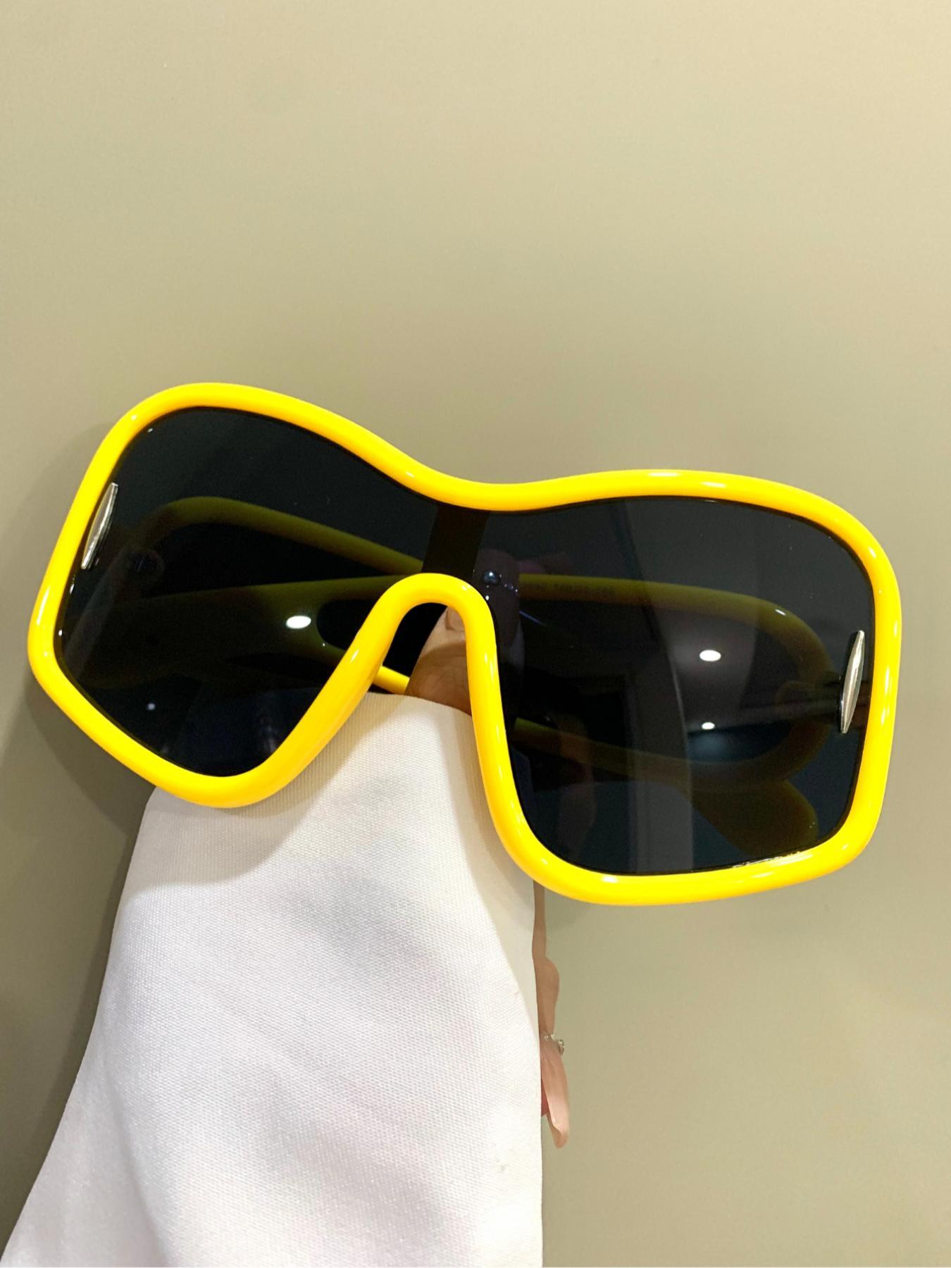 Unisex Punk Style Large Frame Glasses, Style Trendy Casual Eyeglasses for Travel Use, Novelty Frame Legs Glasses, Fashion Accessories for Outdoor Activities