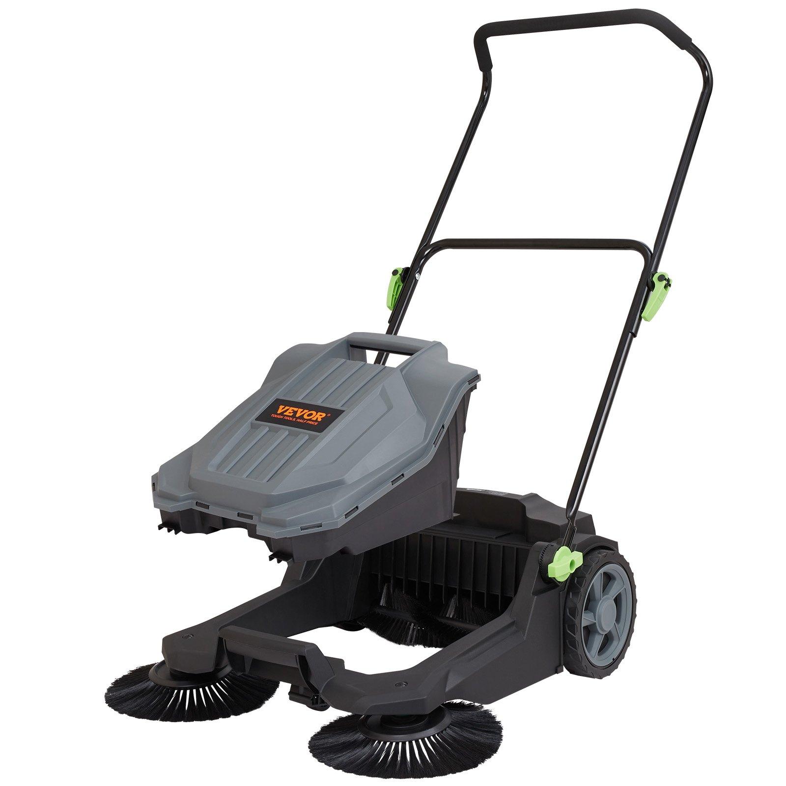 【Summerfinds】VEVOR Walk-behind Hand Push Floor Sweeper, 25.6