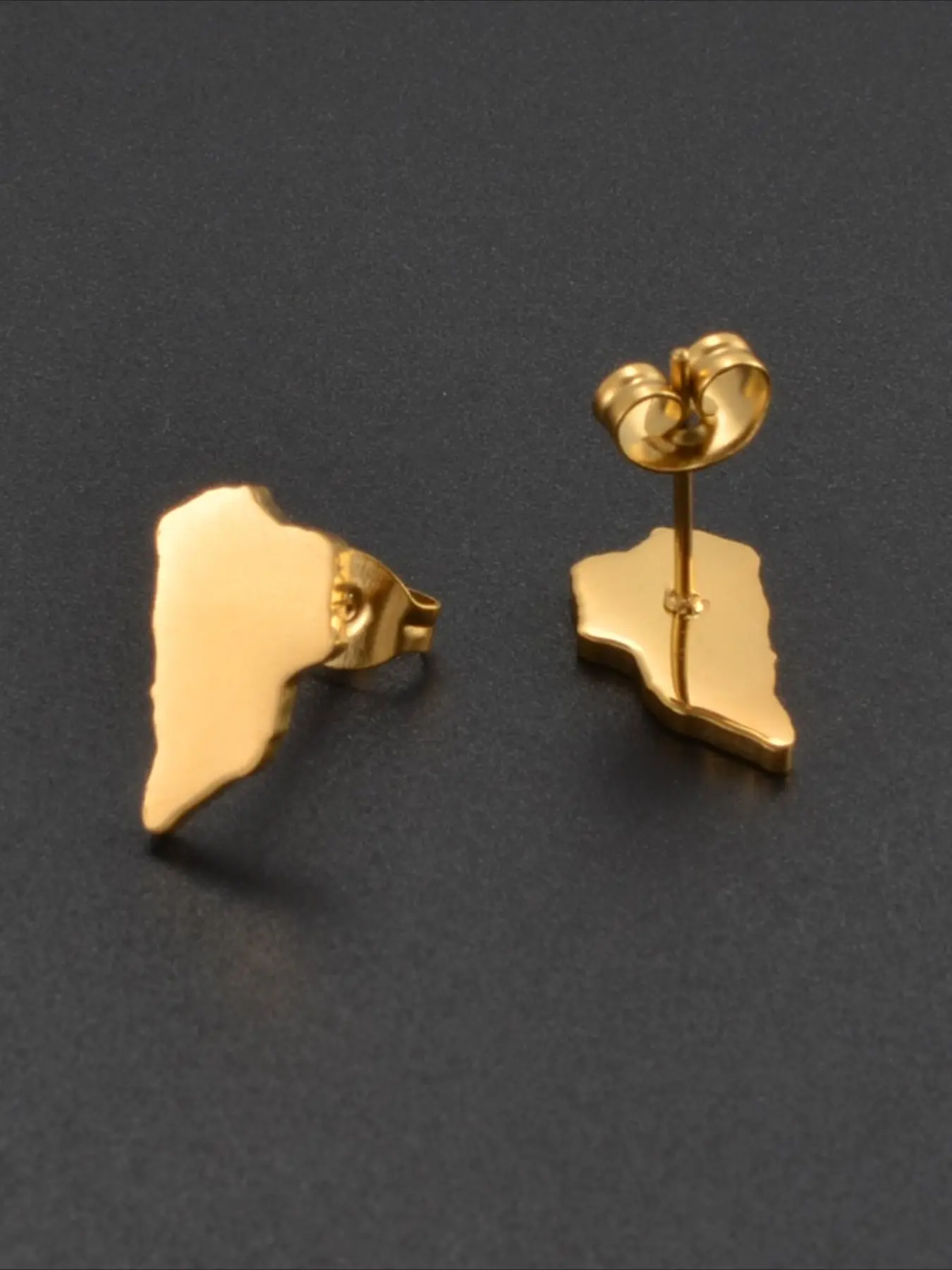 1 pair Canary Islands Stud Earrings and Mallorca El Hierro Map Stainless Steel Canarian Jewelry For Women Fashionable Jewelry Accessories