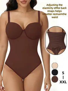 Colombian Faja Women's Baddie Thong Shabody Moldeador Mujeres, Ttummy Control Shaper Lenceria Sexi Mujer Waist Cinching Bodysuit, Fashion Back Tie, Seamless Full Body Shaper, Breathable Soft Material