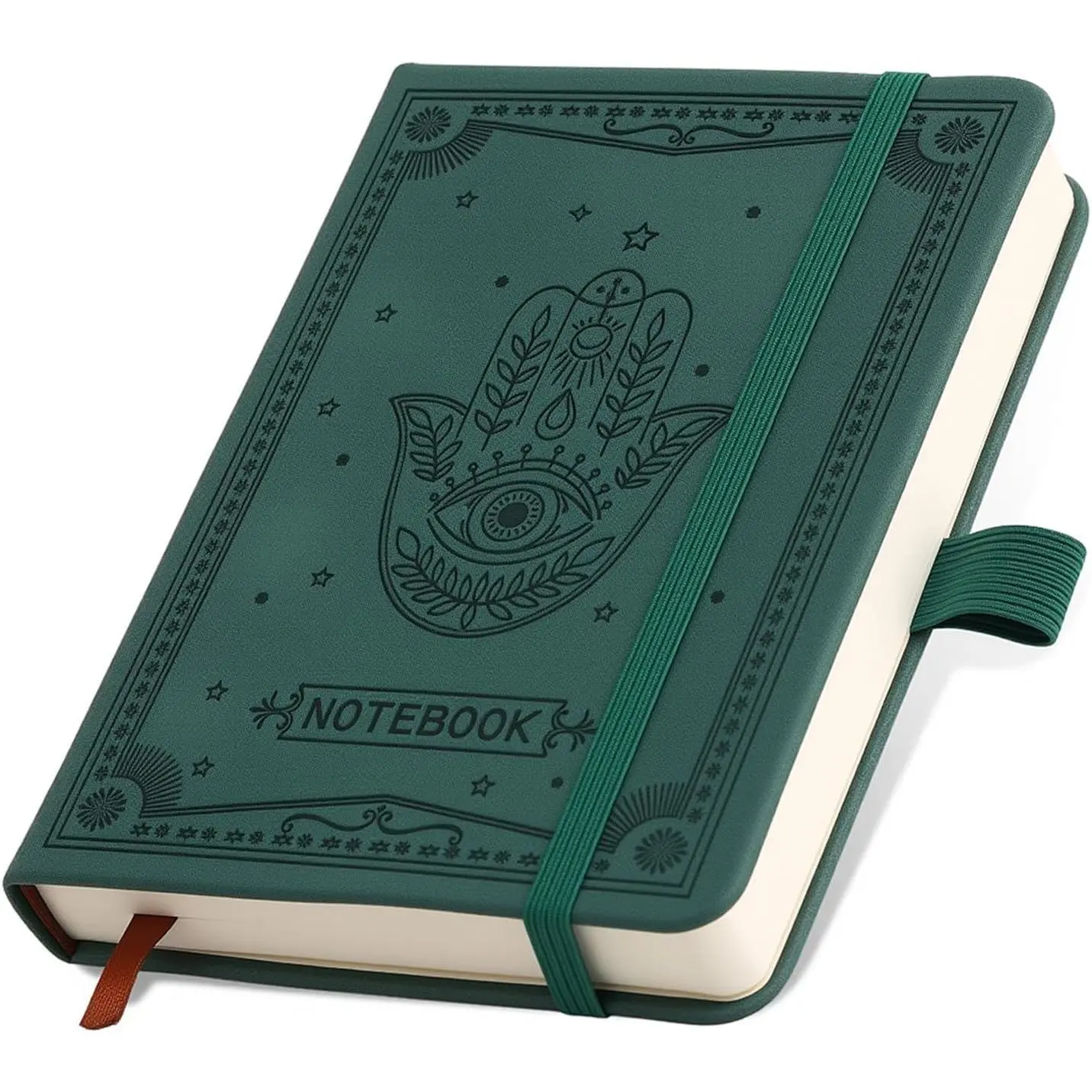 Inner Pocket Notebook A6 Lined Journal 4X 6 Hardcover Leather 288 Page , 100gsm Thick Paper Small Ruled Notebook,College Ruled Journaling Notebook for Men & Women, Work, Writing, Work & Office, School Supplies & Note Taking -Green