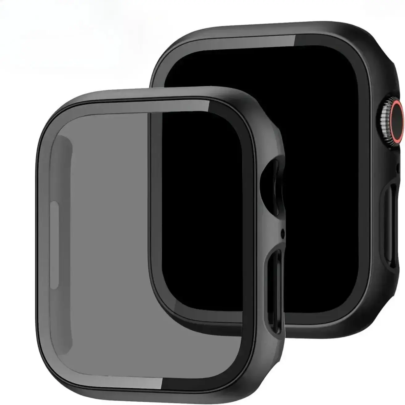 Privacy Screen Protector Case for Apple Watch, 2-in-1 Tempered Glass Full Cover with Anti-Peeping Design, Ultra Thin Protective Watch Case Compatible with 38-49mm Series & Ultra for Men Women Daily Wear