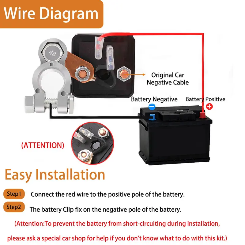 Kit 2 Interrupteurs Pour Bornes De Batterie Auto - Universel, Neuf, Livraison Rapide