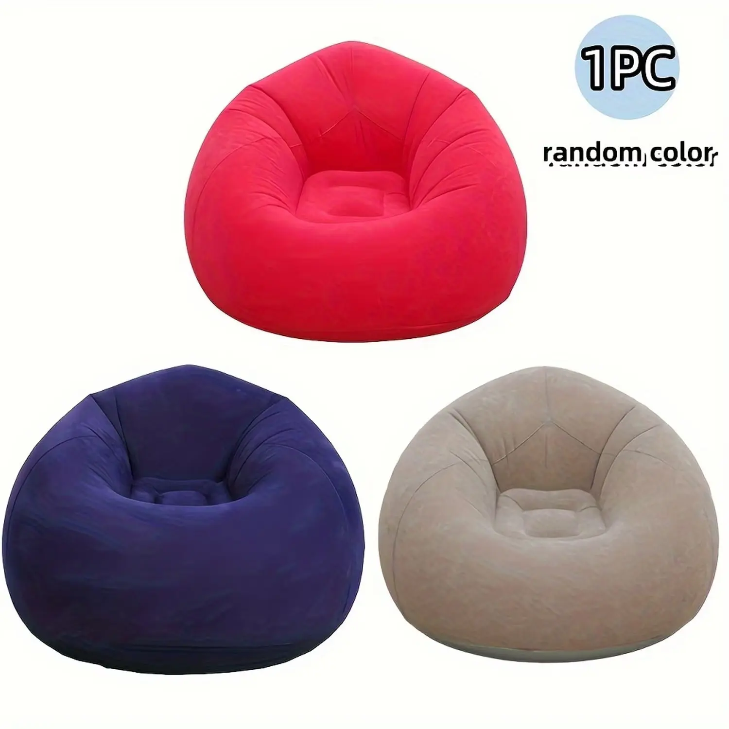Ball Shape Inflatable Lazy Boy Sofa, Foldable Boneless Floor Lounge, Portable Inflatable Folding Couch, Lightweight Outdoor Camping Chair