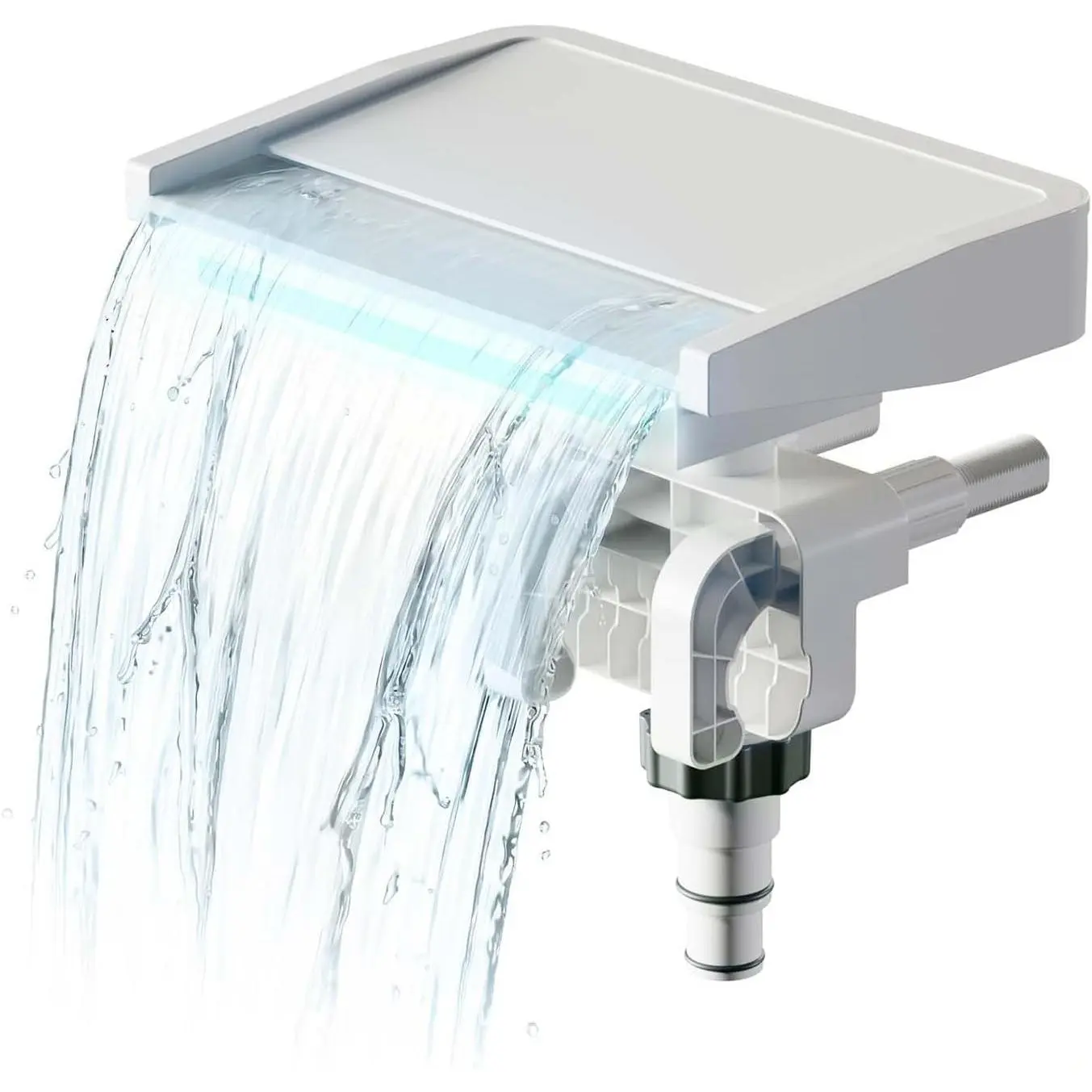 7 Colors LED Pool Waterfall Fountain - Soothing Sound for Above Ground Pools, Peaceful and Relaxing on Hot Days, Above Ground Pool Accessories