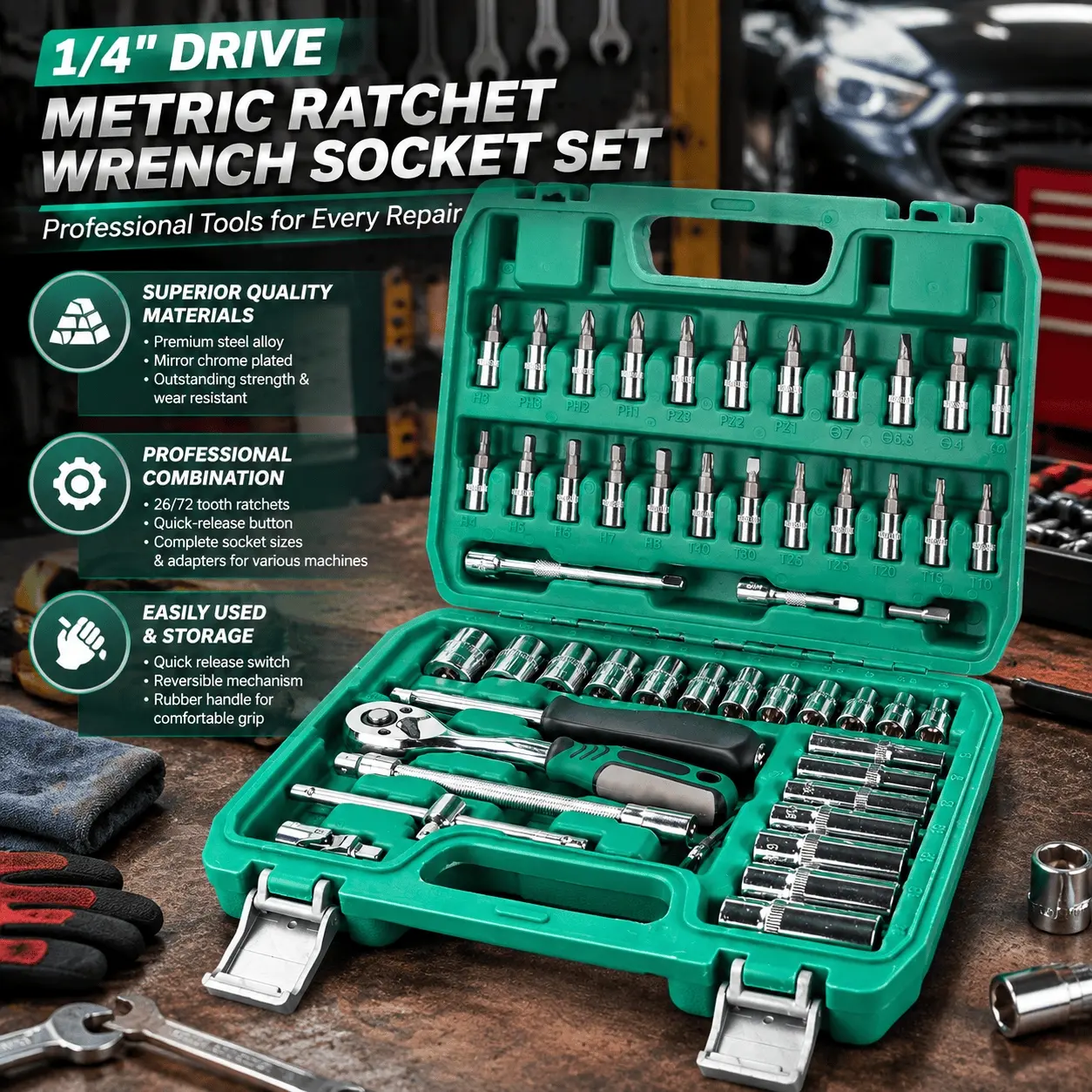 1PC Quick Release Drill Bit Kit, Power Drill Bit Set, Metric 14mm, for Drilling Material, Metal Drilling