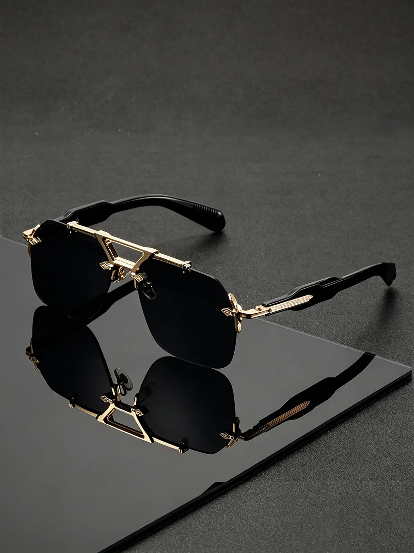 Future-Style Unisex Summer Party Sunglasses, Frameless Uv400 Protection, Ideal for Travel, Sports, Beach, Parties, Streetwear, Outdoor Activities