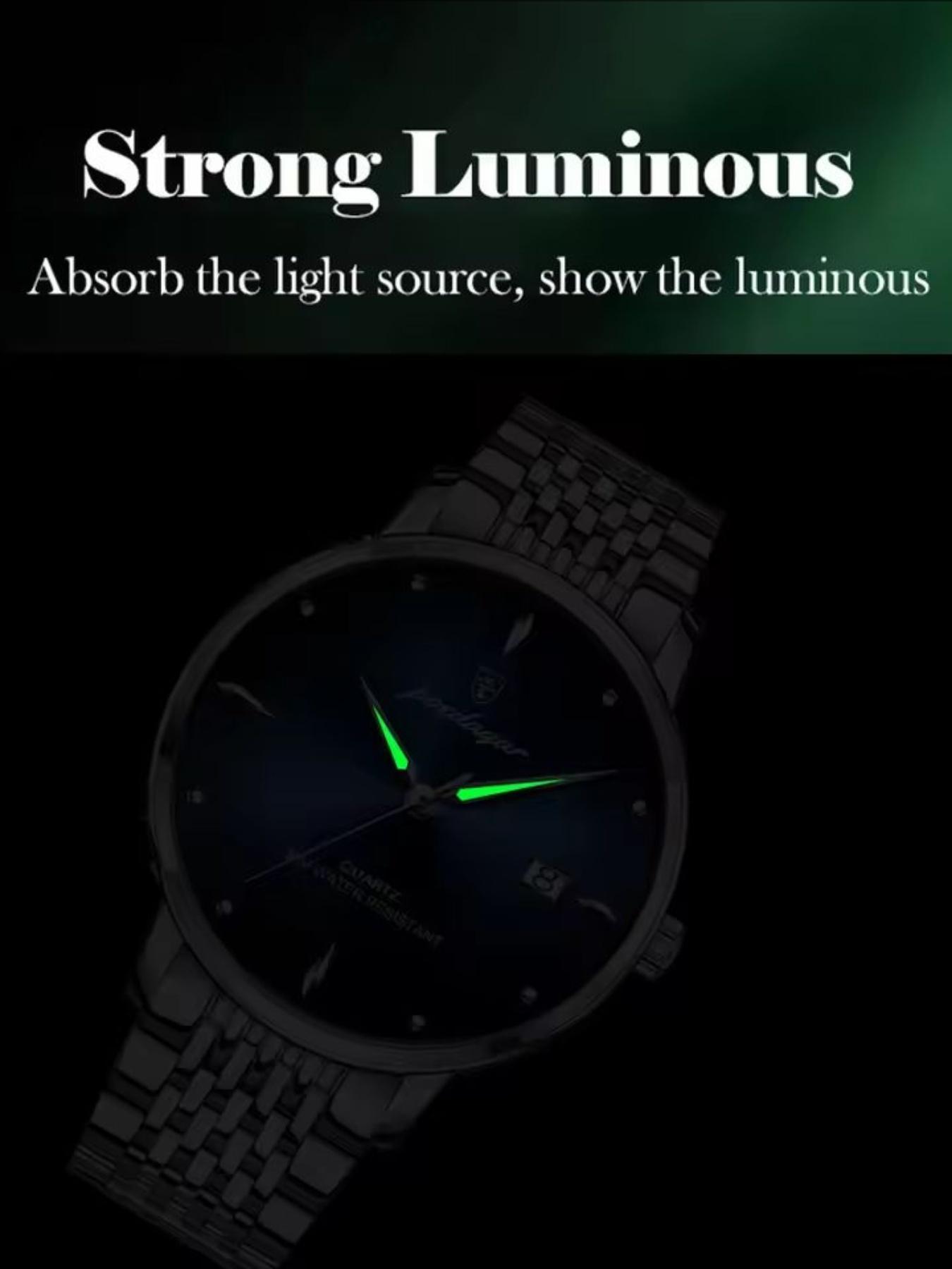 Men's Business Fashion Round Dial Stainless Steel Strap Quartz Watch, Durable Watch, Fashion Watch for Party, Daily Clothing Decor, Trendy All-match & Exquisite Watch for Gift without Box