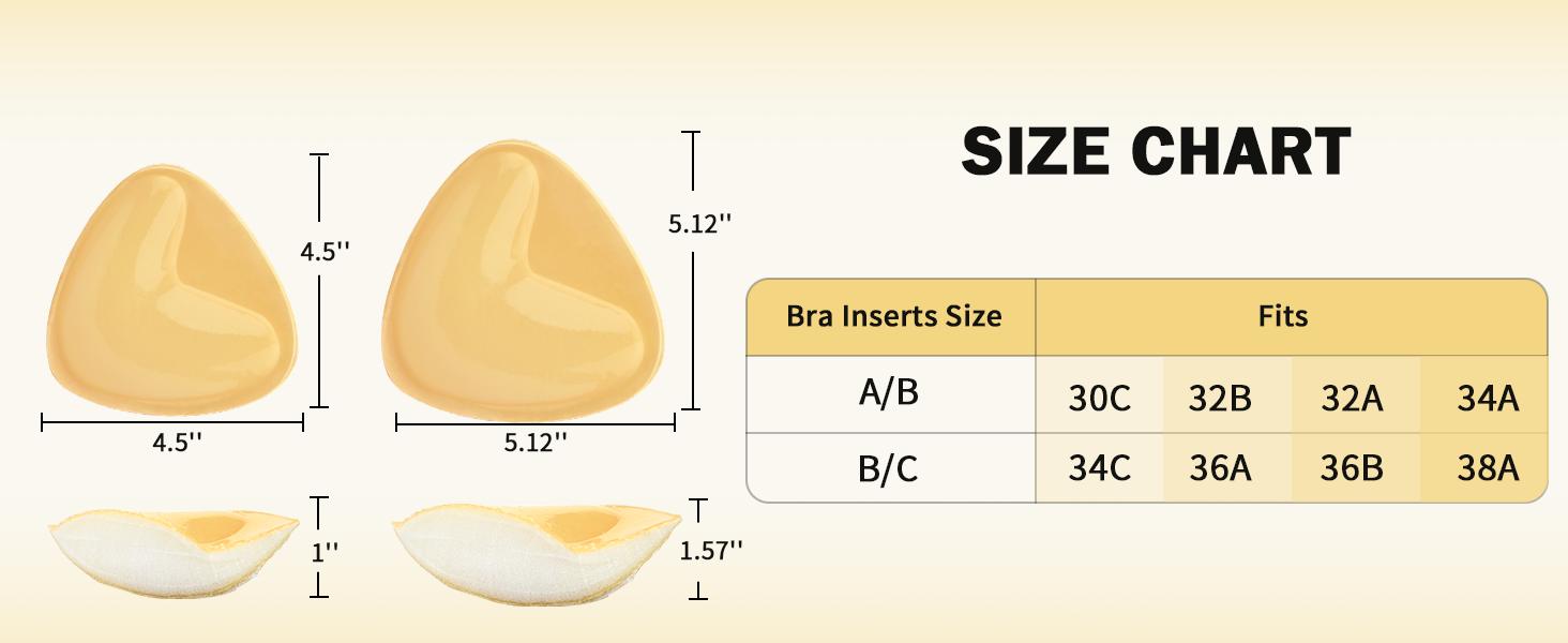 Double Sided Sticky Bra Inserts, Self Adhesive Reusable Sticky Push Up Bra Pads Inserts for Breast Lift