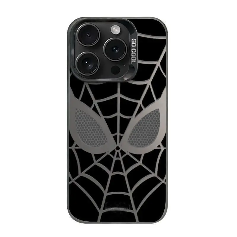 Cool Spider Man pattern design phone case suitable for iPhone 17 Pro Max 16E 15 Pro 14Plus 13 12 11 anti drop protective case