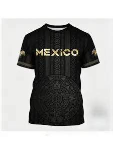 New Men's Breathable Round-Neck T-Shirt with Letter Print, Made of Lightweight Fabric, Ideal for Outdoor Badminton Training, Running, and Quick-Drying Sports