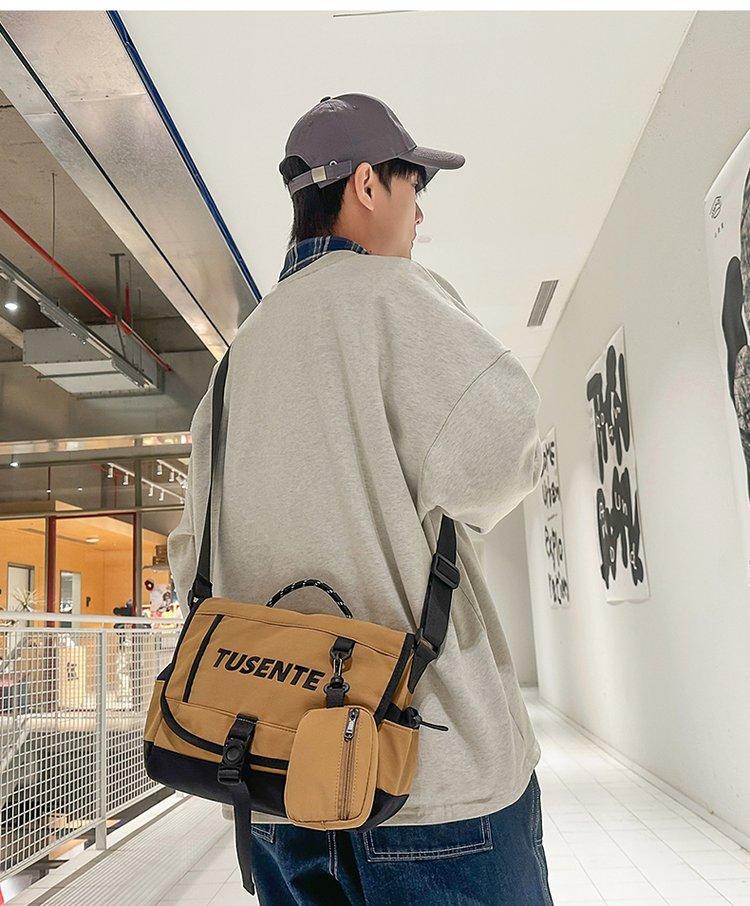 Open-top 2026 winter one-size-fits-all chest bag made of nylon fabric with lettering