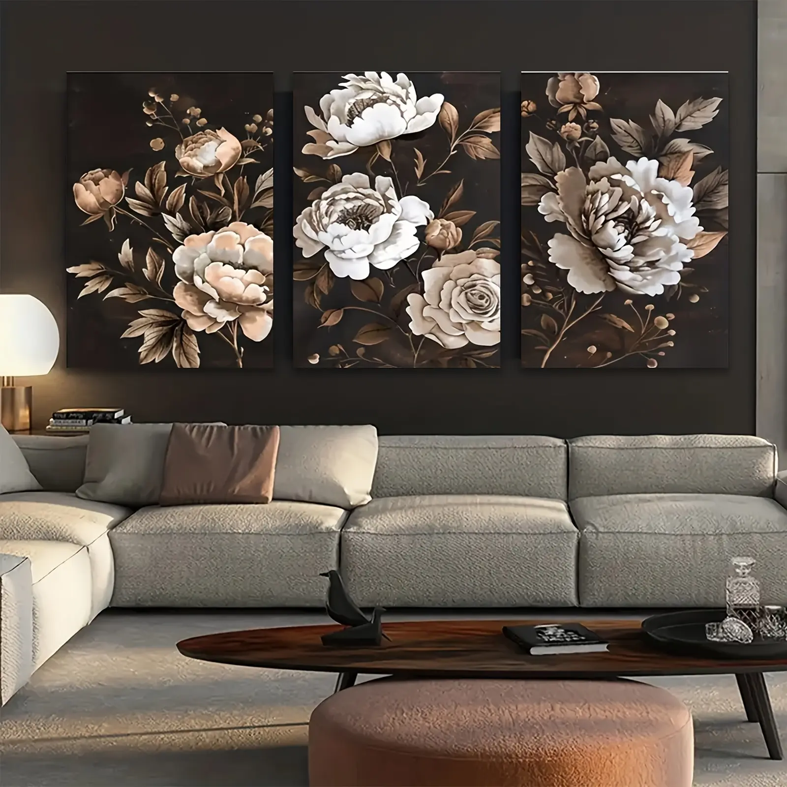3-piece Halloween decorations - Wall decoration - Chrysanthemums, leaves, branches bathroom decoration - Wall decoration - Wall art - Home decoration - Halloween home decor - Posters - Bedroom decoration - Affordable room decoration - Office decoration