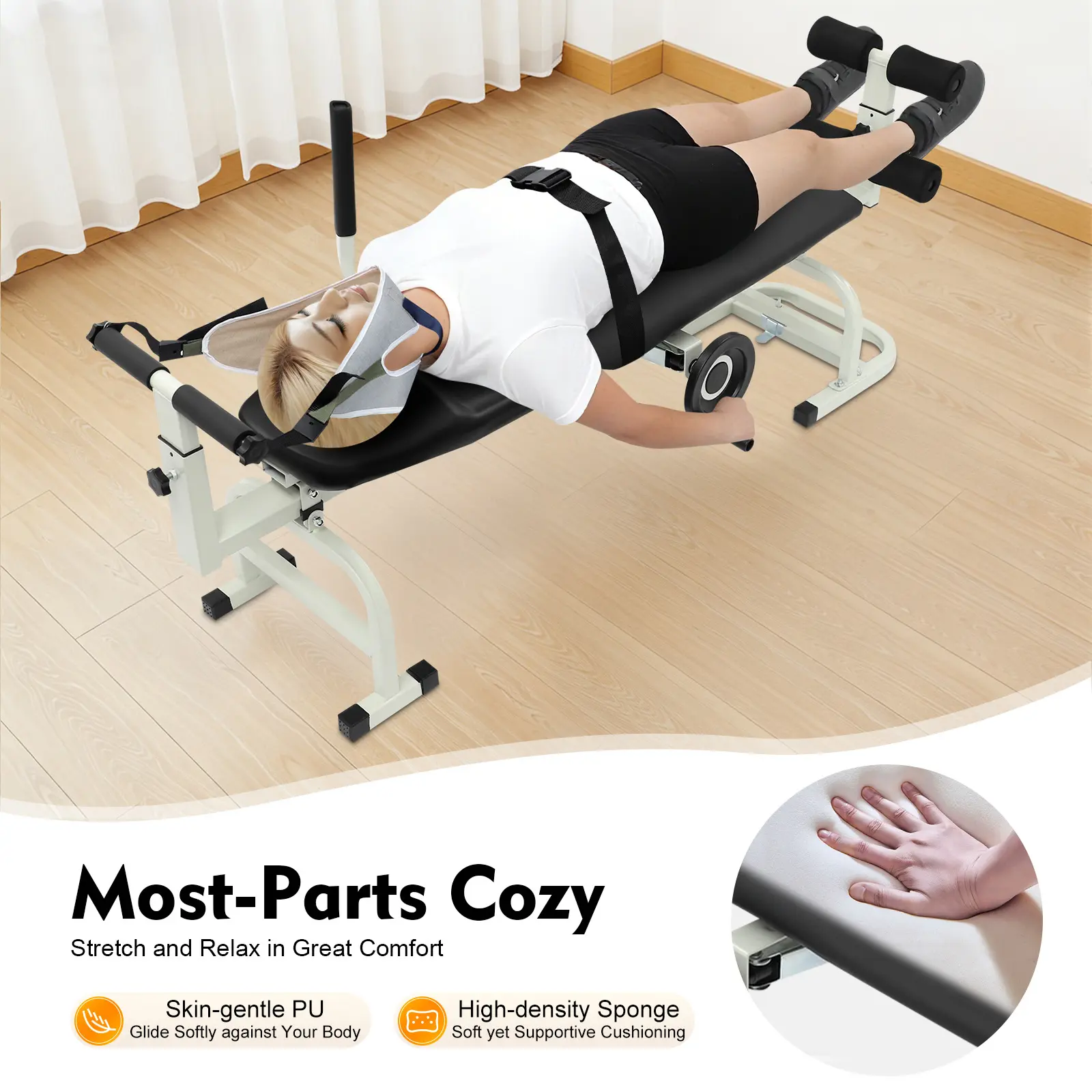 Multifunctional Neck & Back Stretch Bench,Suitable for Home Clinic Rehabilitation Fitness Center Use