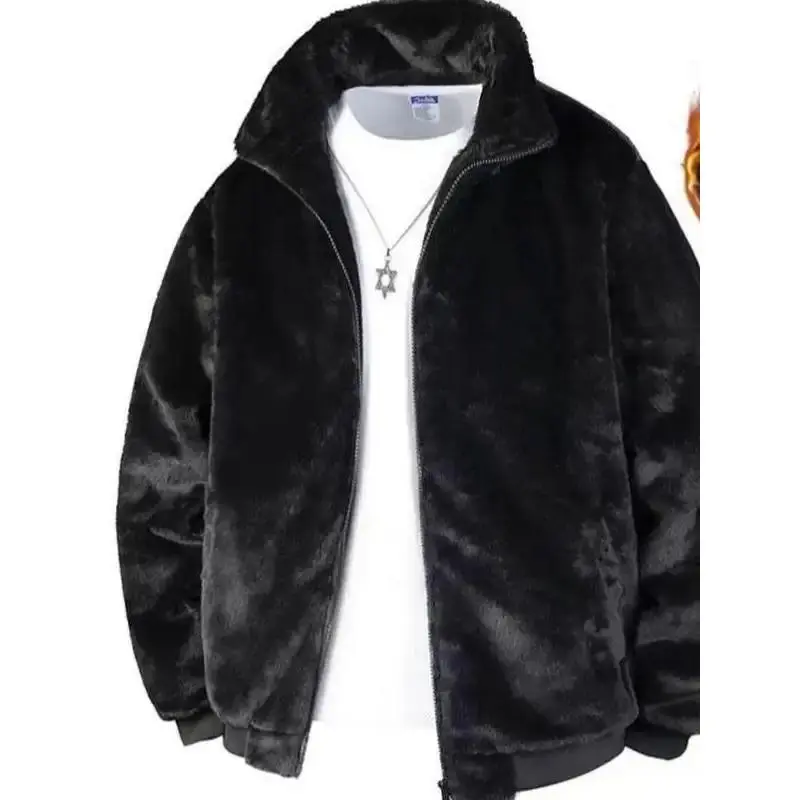 Men's Winter Mink Fur Coat Imitation Mink Velvet Thick Warm Short Hooded Jacket Plus Size Menswear Soft jackets old money outfits 1999 outfits men snow