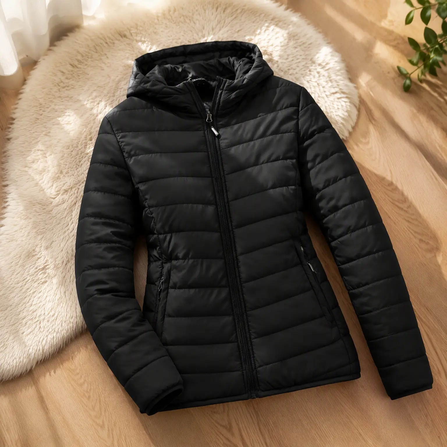 Women's Packable Lightweight Full-Zip Hooded Puffer Jacket Quilted Winter Coat(Gift)