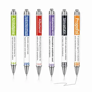 6/12Pcs  randomised pharmacy pens Nurse ballpoint pens Bulk black ink Nursing week gifts Ladies' student school medical assistant Pharmacist technician accessories supplies