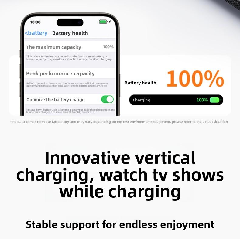 Creative Party gifts Zinc Alloy Bracket Data Cable Suitable for Apple and Samsung Dual Type-C Fast Charging CableInvisible Stand Type-C Charger Cable, 240W Super Fast Charging 2-in-1 Charging Cord & Phone Holder for Gaming, Office, Car Travel – Black