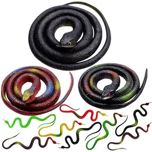 Shyflpopo 11 Pcs Realistic Rubber Snakes Decoration for Garden Props to Scare Birds, Squirrels, Mice, Prank Toys, Theater Props, and Party Favors for Kids