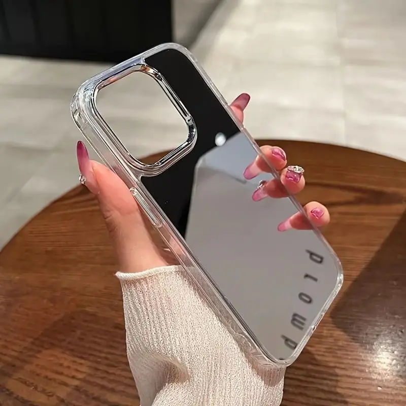 Compatible with iPhone 17 Pro Max, 16, 15, 14, 13, 12, 11 Pro Max, 11 Pro, 11 Plus, Cute Personalized Makeup Mirror Shockproof Phone Case for Women Men HNZ0646