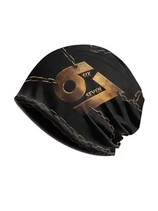 67 SIX SEVEN Gen Alpha Meme Basketball Pattern Open Knit Beanie Outdoor Cycling Hiking Sports Hat Unisex Holiday Gift Hat