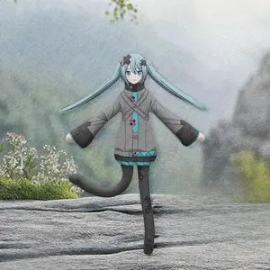 World Project Hatsune Miku Mouse Dry Abstract Doll Skeleton Movable Plush Toy
