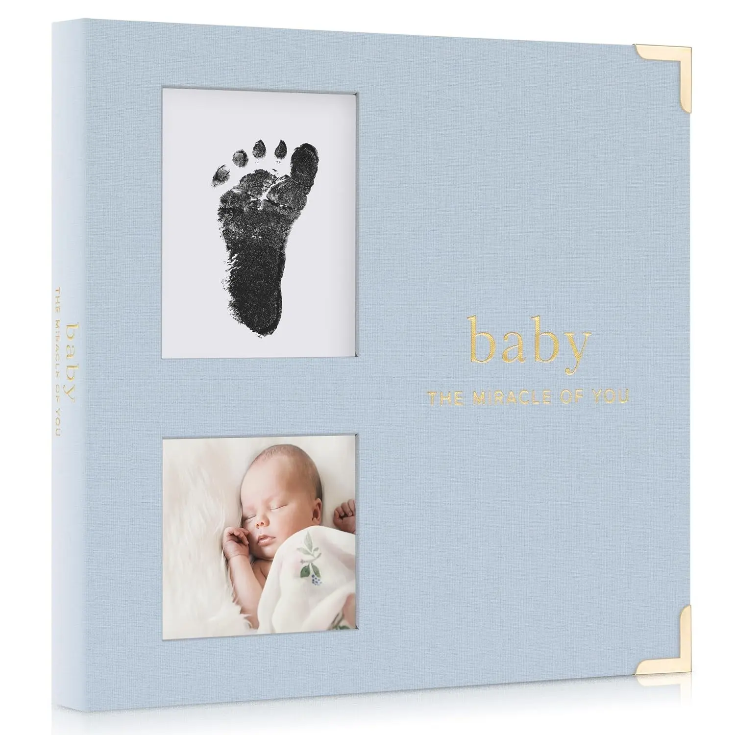 Baby Memory Book for Boys & Girls – Timeless First 5 Year Keepsake Journal with Photo Slots – Scrapbook Photo Album to Record Every Milestone from Birth to Age 5(Gift)