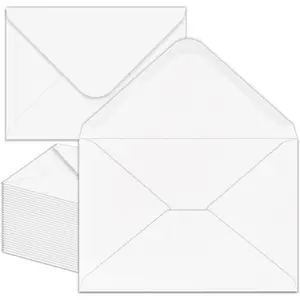 50 Pack 4x6 White A4 Printable Self Seal Envelopes for Weddings Invitations Photos Postcards Greeting Cards Mailing