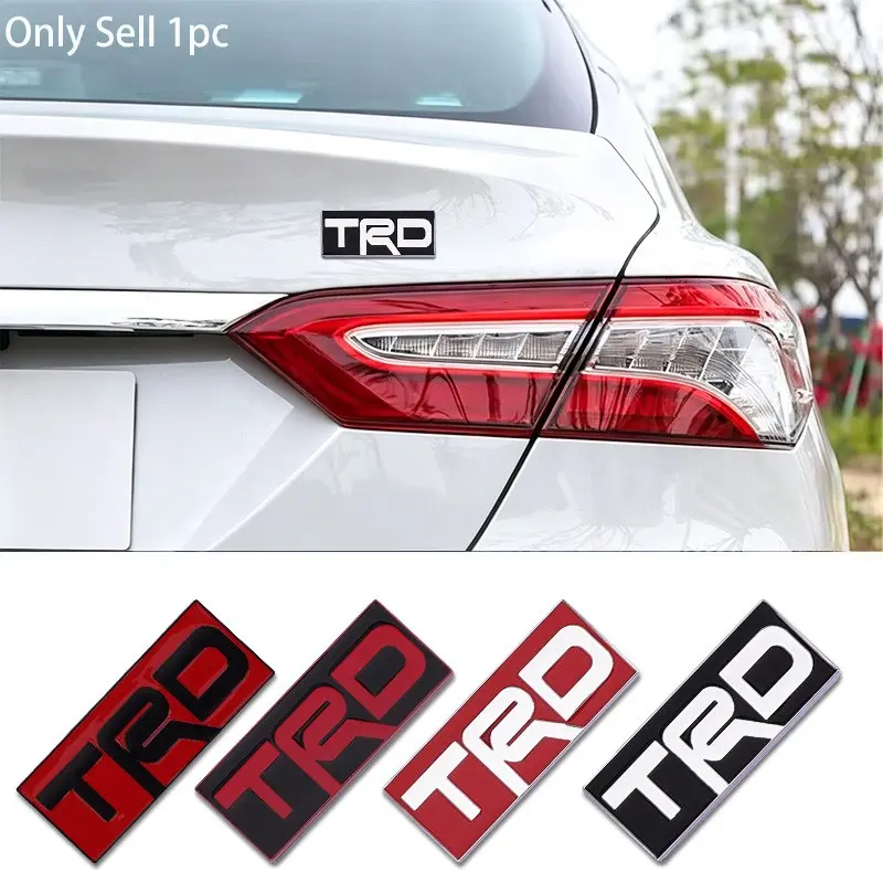 3D Metal Car Rear Trunk Sticker TRD Emblem Badge Decoration Accessories For TRD Toyota Corolla Fortuner Sequoia Auris Avensis YARIS Vios Celica 86 Rav4 4Runner C-HR
