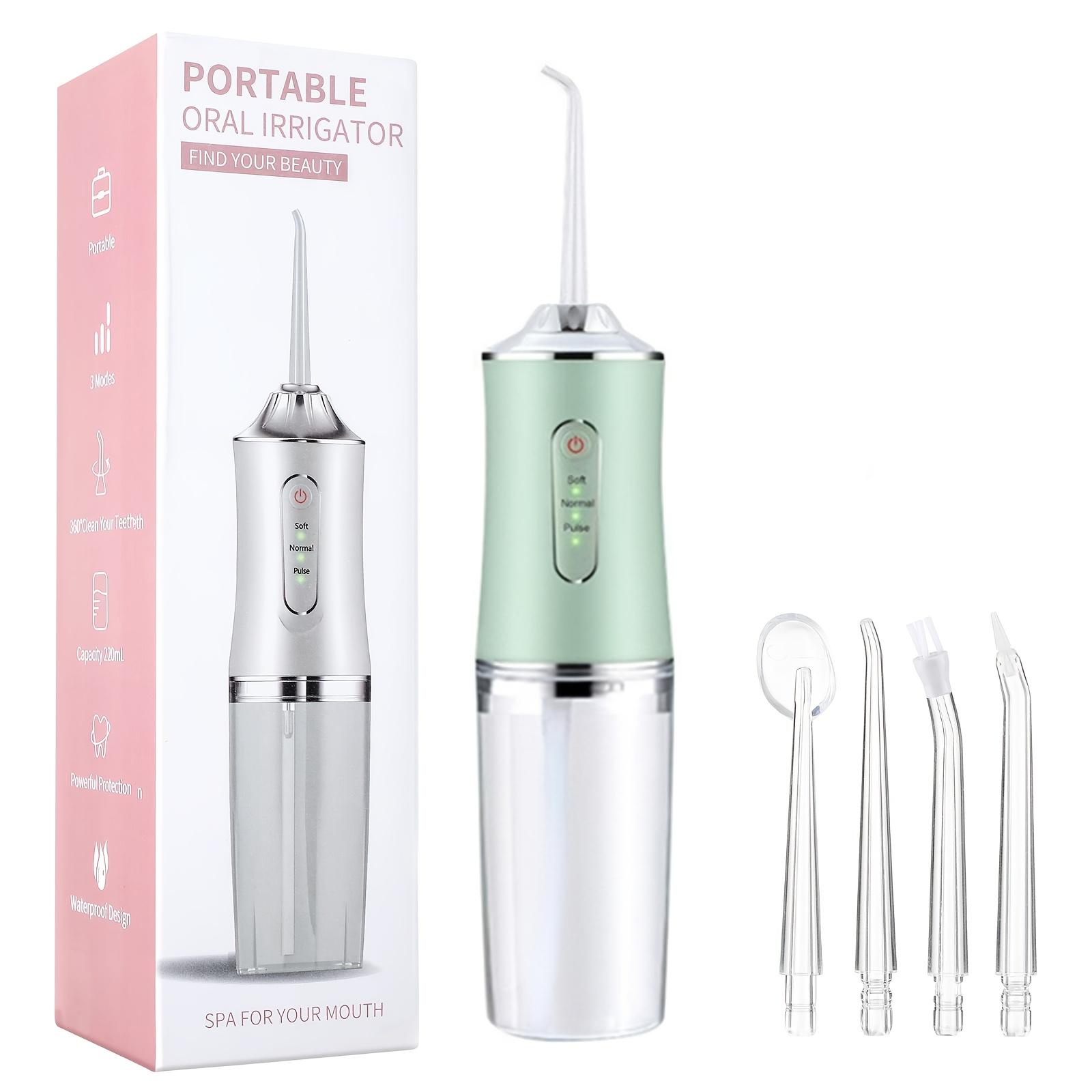 Rechargeable Water Flosser, Cordless Dental Flosser, Portable Oral Irrigator with 4 Counts Jet Tips, Waterproof Teeth Cleaner, 3 Modes Teeth Cleaning Tool for Home & Travel #TOP PICKS