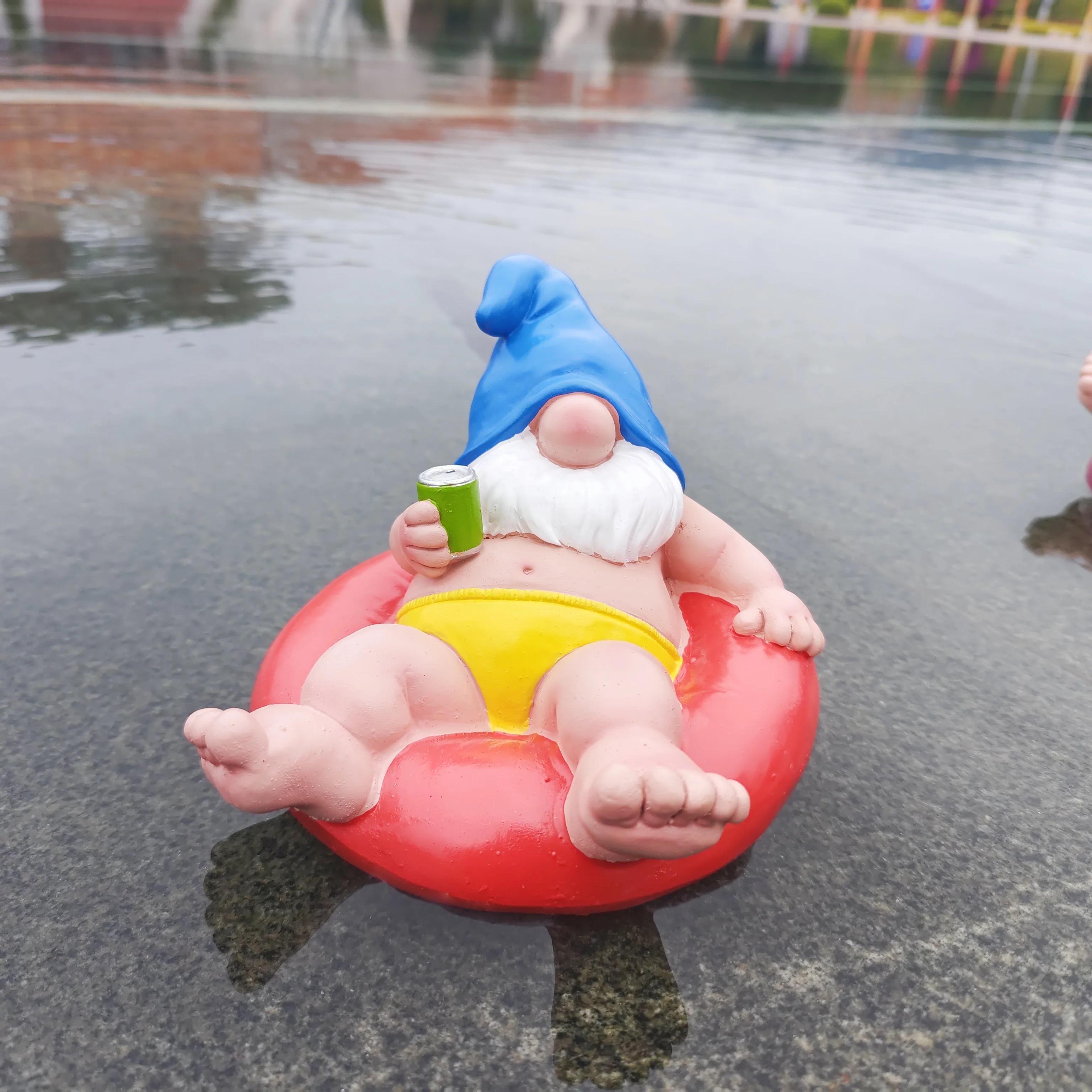 Christmas ornament floating dwarfs decoration garden gnomes swimming pool terrace accessories pond decoration outdoor decoration