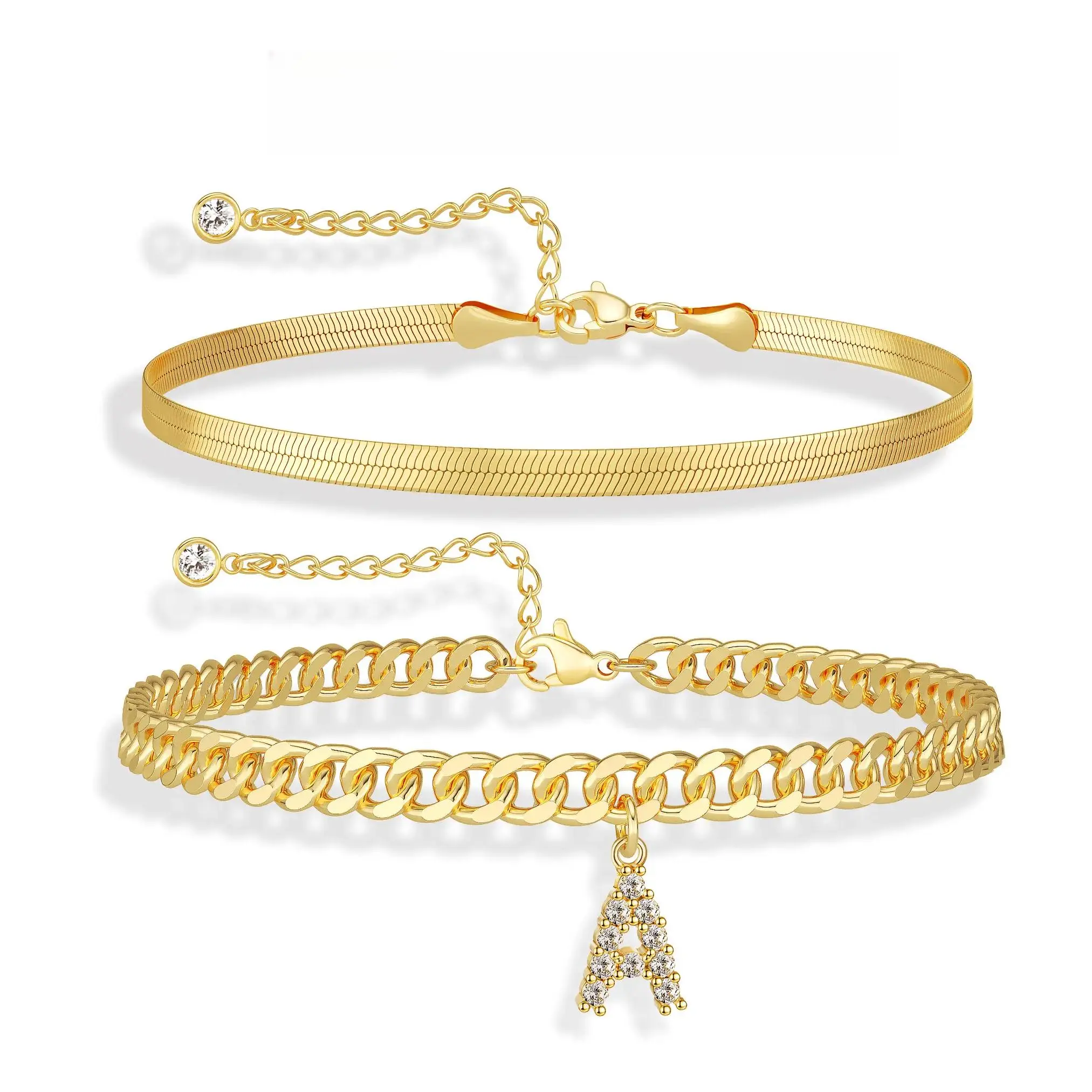 Ankle Bracelet for Women Stack Gold Anklet with Letter Pendant DealsForYouDays Adjustable Anklet Set Stackable Jewelry Summer Beach Accessories Gift for Girls perfect gift choice unisex cross ruby abundance bracelet