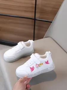 New 2026 Elementary School Shoes for Girls, Embroidered Butterfly Board Sneakers, Durable Fashion Casual Shoes, Spring Autumn Sports Shoes