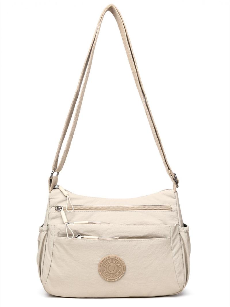 Women's Solid Color Fashionable Multi-pocket Zipper Crossbody Bag for Daily Use, Casual Trendy Versatile High-quality Daily Commuting Bag, Crossbody Purse