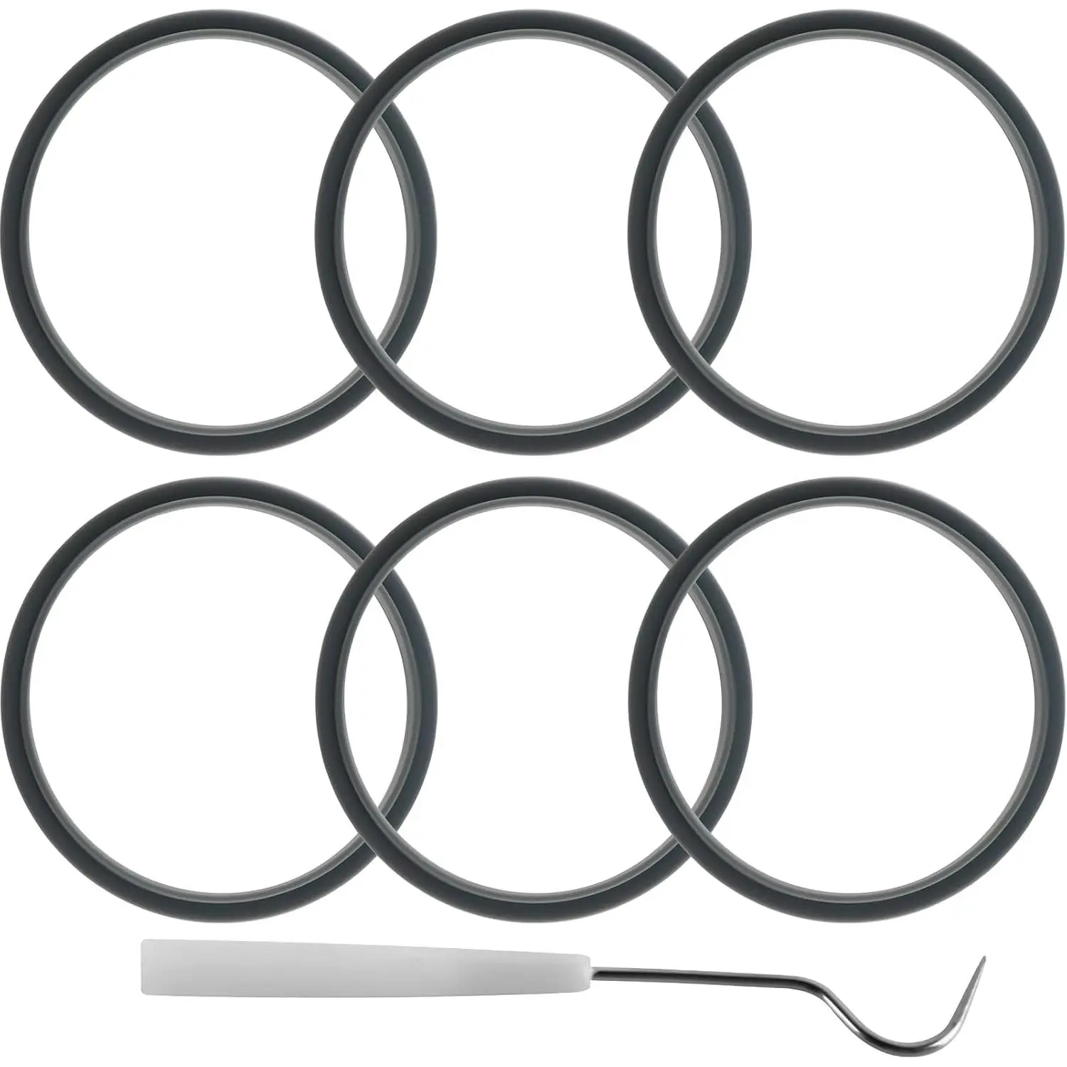 Silicone Sealing Gaskets Replacement Parts, 6-Pack Elastic & Durable Fits for NutriBullet 600w/900w Blender Extractor Blade
