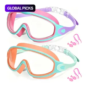 Swimming Goggles, UV Protection, Anti-Fog, Suitable for Ages 3-15, Pool & Water Sports, Boys Girls Teens Kids, Outdoor Swimming Goggles, Swimming Accessories