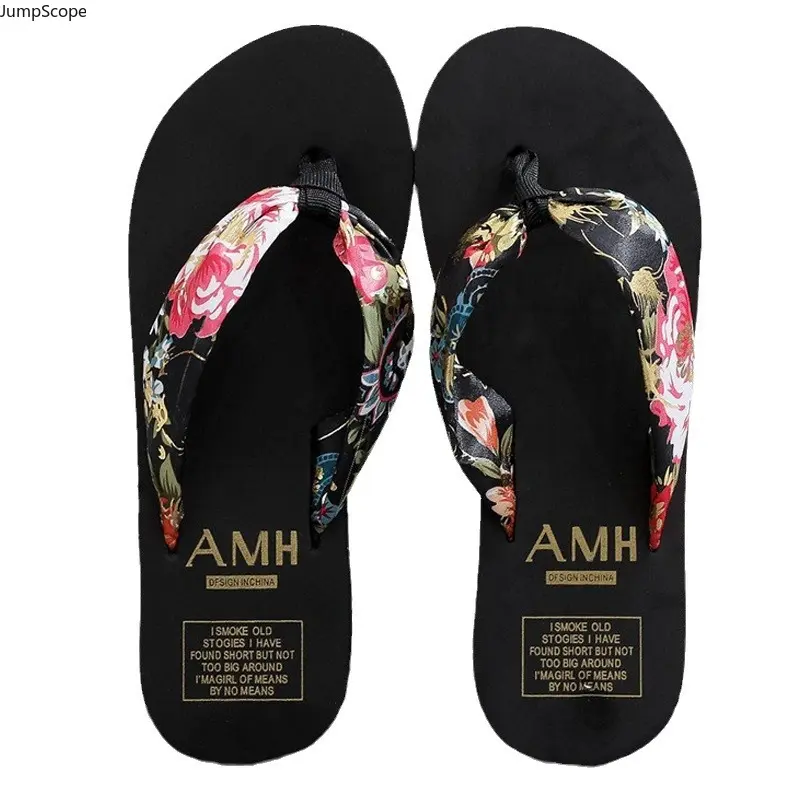 Women's Boho Floral Print Platform Wedge Slide Sandals - Elevated Wedge, Rubber Sole, Beach Footwear, Fashionable Comfy Summer Daily Wear Sports Sandals