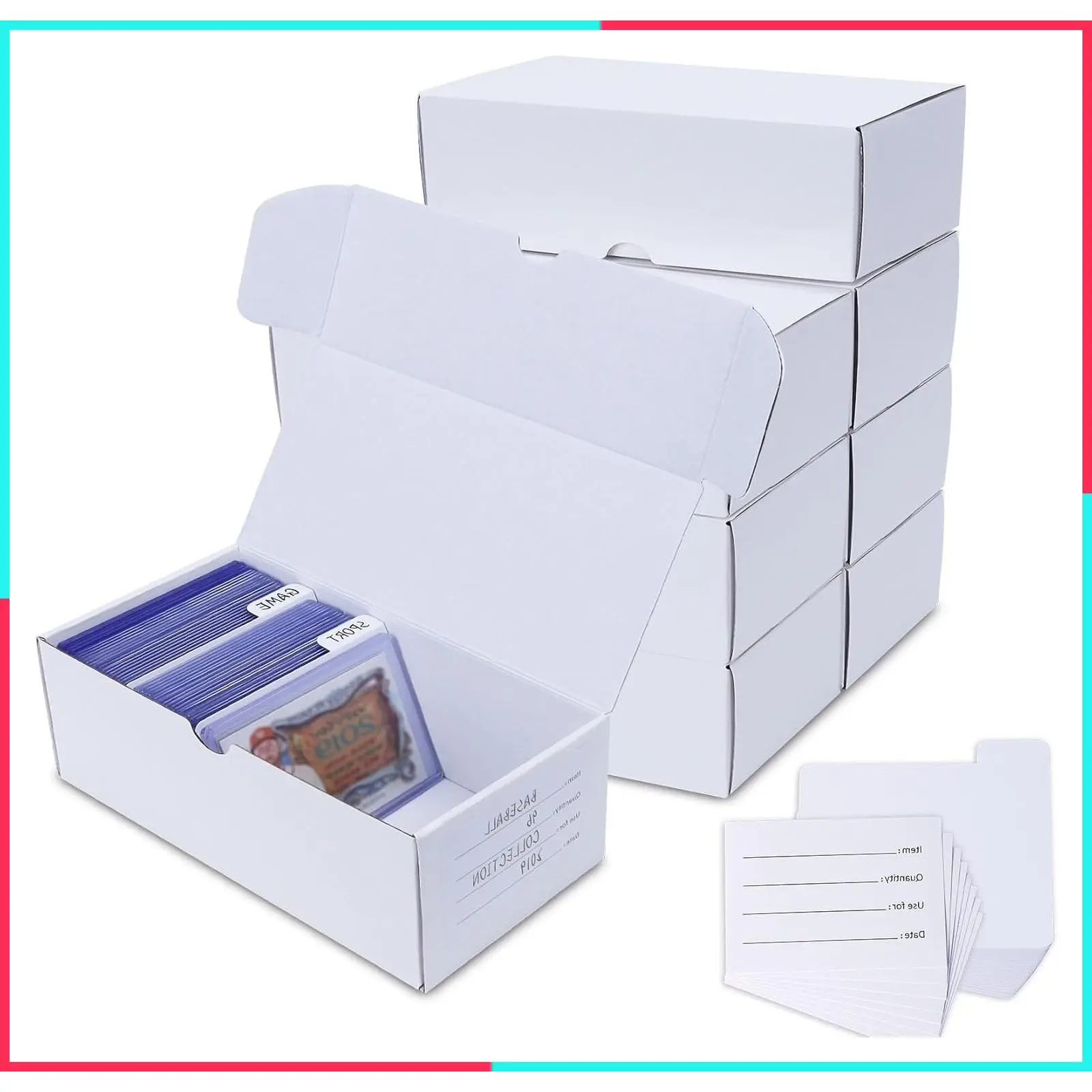 Toploader Storage Boxes, 8-Pack, 100 Top Loaders Per Box for TCG & Sports Cards