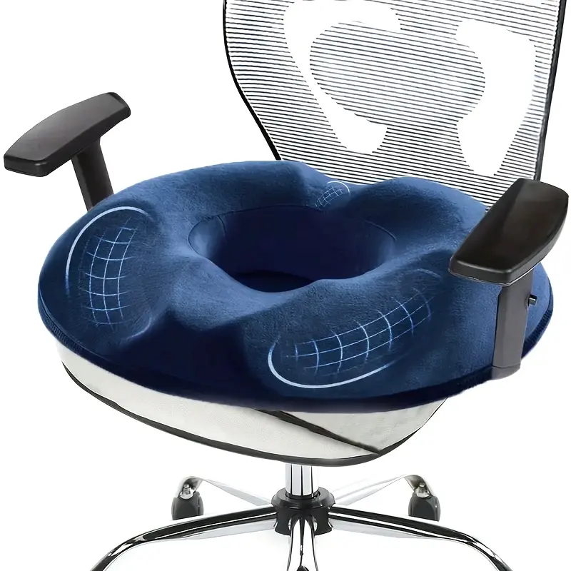 Memory foam cushion set, suitable for office and postpartum care - ergonomic W-shaped design, relieves discomfort in the coccyx caused by prolonged sitting