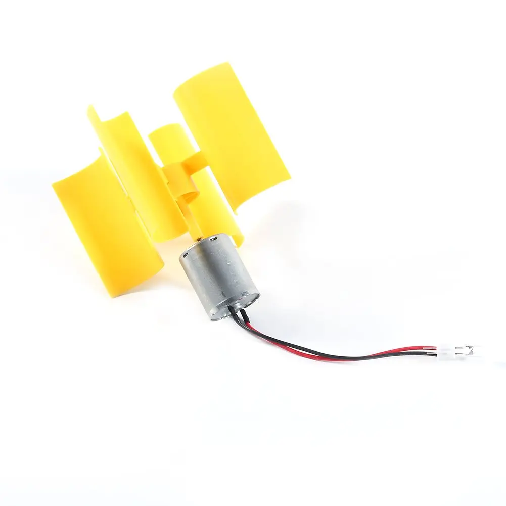 Micro DIY Wind Generator Kit - 1 Kit, 100x60mm Compact, Lightweight Vertical Axis Turbines with Blades, DC Motor Low Speed Breeze Generator for Home Power Experiments, Low Capacity Batteries, Hands-On Assembly, Families Interested In Exploring Sustainable