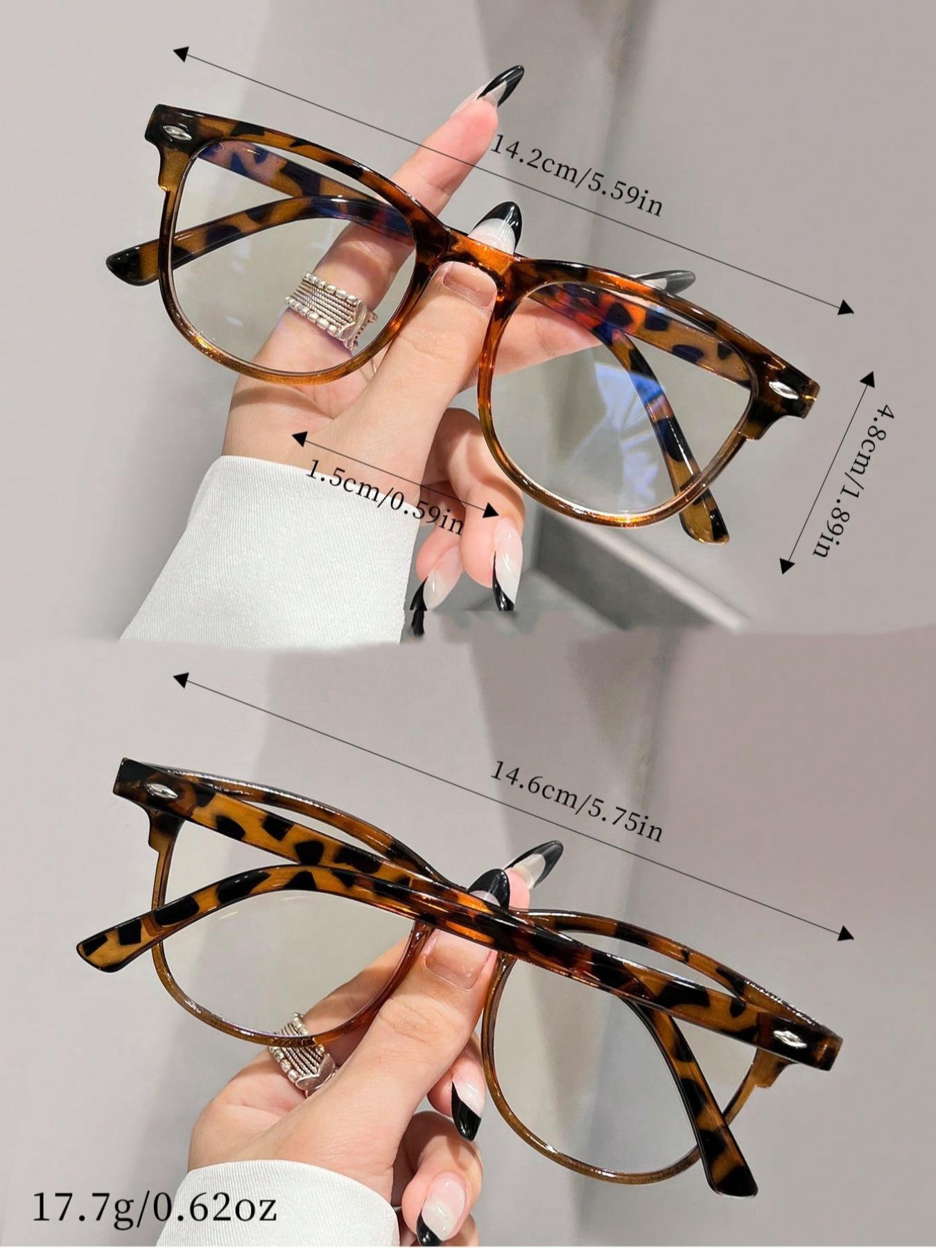 Trendy Anti-blue Light Eyeglasses for Women & Men, Square Frame Eyewear, Square Frame Eyeglasses, Fashion Eyeglasses for Work, Daily Clothing Decor, Perfect for Student Daily Use, Fashionable Frames Glasses