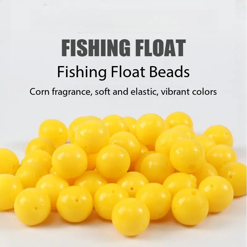 50-Pack Floating Sweet Corn Soft Baits, Realistic Scented Bait for Trout and Carp Surface Float Fishing, Trout Carp, Fishing Lures