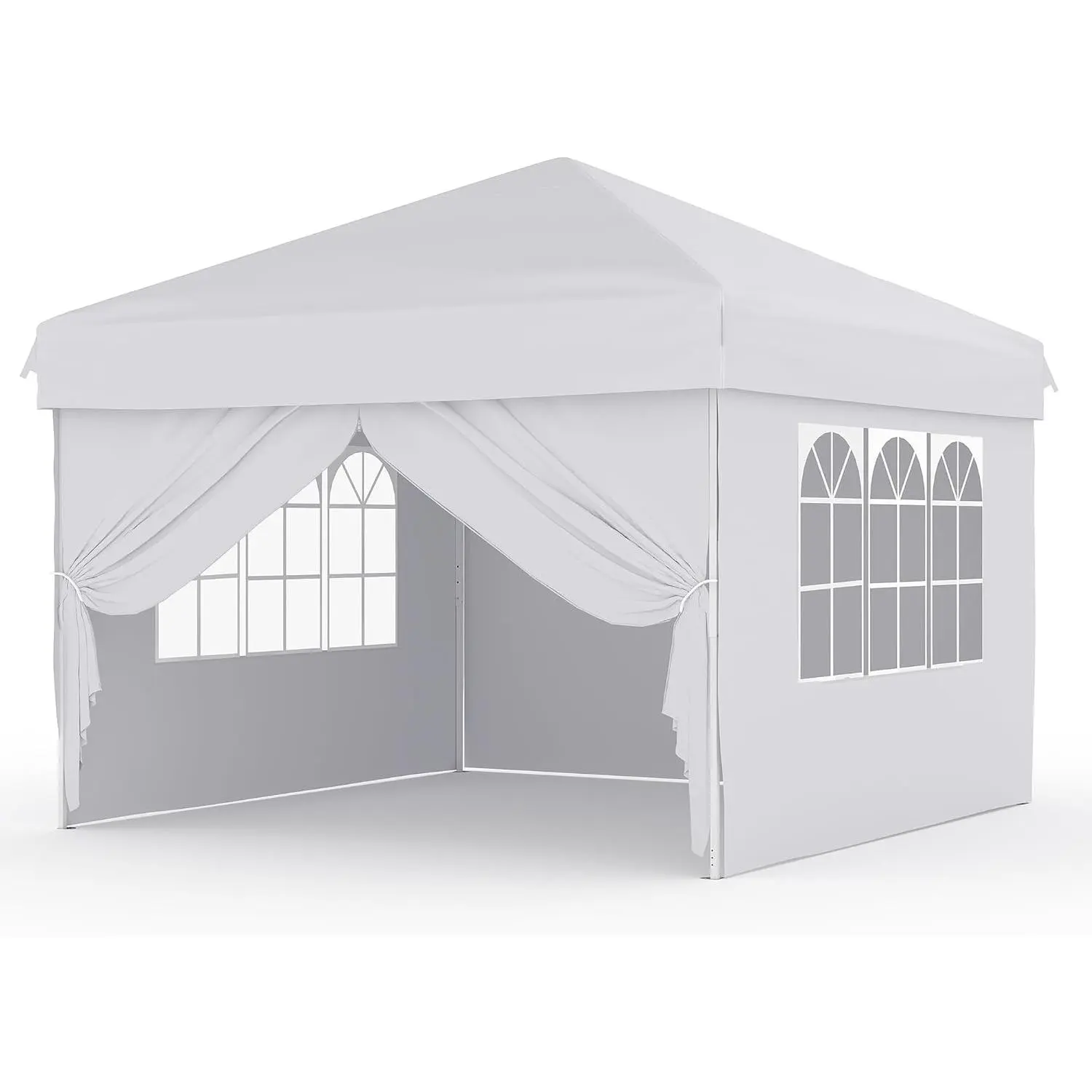 🏕️ 10x10 Pop Up Canopy Tent – 4 Waterproof Sidewalls, UPF 50+, 1-Min Setup! Perfect for Camping, Beach, Backyard Parties & Events! ✨