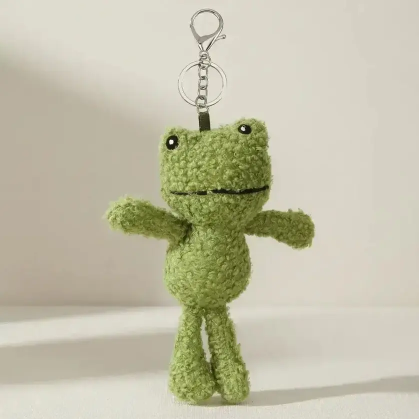 Cute Frog Design Keychain, Cute Animal Design Keychain for Women & Men, Fashion Accessories for Bag Decoration, Keychain For Bags, Cute Keychain Accessory, Animals Keychain Decor, Keyring
