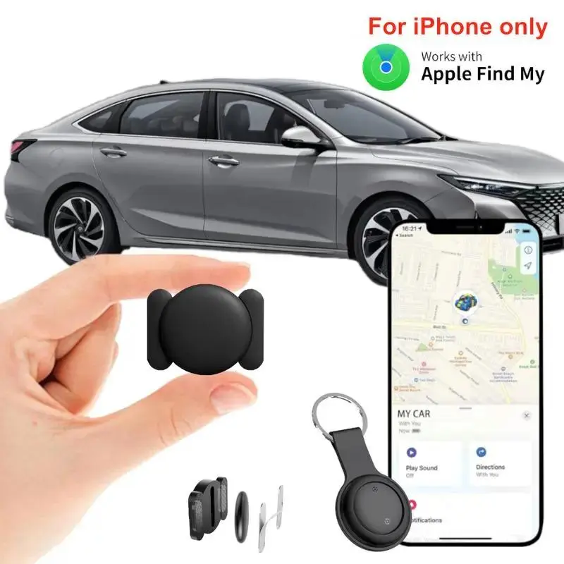 Mini Magnetic GPS Car Tracker | Apple Find My Compatible gps tracker device | Waterproof Hidden Anti-Lost Mini Locator Keychain Tracker for Vehicles & Belongings