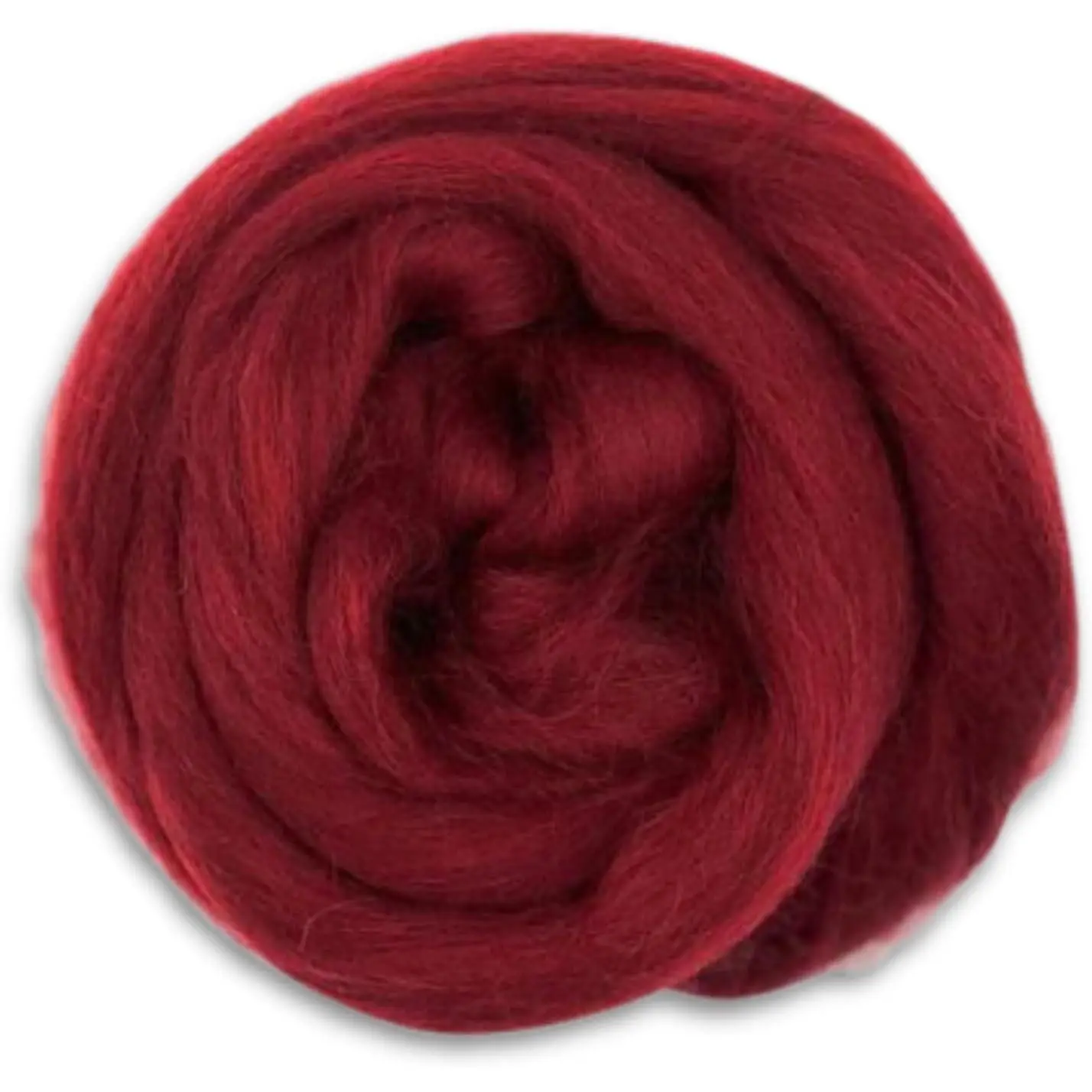 Dyed Corriedale Wool | 8.2 Ounces of Premium Combed Wool Top | 26 Micron, 100% Pure Corriedale Wool Roving, Ethically Sourced (Ruby Red)